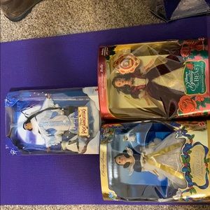 3 Holiday Disney Princess Barbies